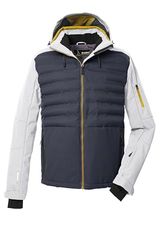 killtec Uomo Giacca ibrida/giacca trapuntata con cappuccio senza zip e paraneve KSW 72 MN SKI JCKT, dunkel stahlblau, M, 43435-000