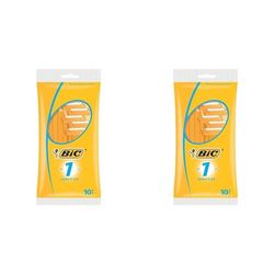 BIC 1, Pack 10, Single Blade Razor (Pack of 2)