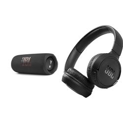 JBL Flip 6 Speaker Bluetooth Portatile, Cassa Altoparlante Impermeabile e Antipolvere & Tune 510BT Cuffie On-Ear Wireless, Bluetooth 5.0, Pieghevole, Microfono Integrato