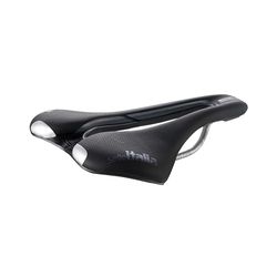 Selle Italia SLR Boost Gravel TI 316 Superflow - Sella Bicicletta Gravel, Bici da Corsa Comoda in Gel, Foro Superflow, Inserti Hi-viz - Taglia L3, Nero