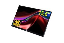 Verbatim Bärbar pekskärm 4K, mobil 15,6-tums skärm, bärbar HRD-skärm för bärbar dator, surfplatta, smartphone, PS5 eller Nintendo Switch med USB-C- och HDMI-port, svart