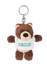 NICI 44698 Porte-clés Ours avec t-Shirt Be Happy 10 cm, Marron