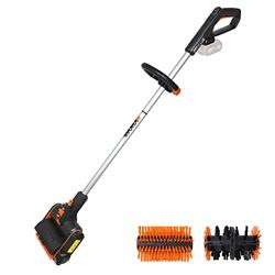 WORX - Brosse de nettoyage de surface et terrasse sans fil 20V - WG441E.9 (Livrée sans batterie ni chargeur, avec 2 brosses nettoyage pour joints en métal/nylon dur)