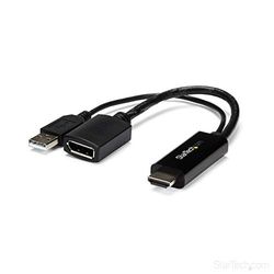StarTech.com Conversor HDMI a DisplayPort 4K con Alimentación por USB - Adaptador