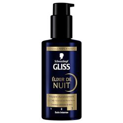 Schwarzkopf - GLISS - Elixir de Nuit - Repare Durablement - Haptiq System - Extrait de Perle Noire - Cheveux Abîmés & Secs - Cheveux 100% Plus Forts - Soin Intense - Sans Rinçage - 100ml