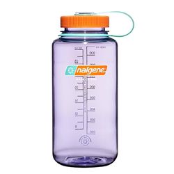 Nalgene Sustain - Borraccia in Tritan senza BPA, realizzata con materiale derivato dal 50% di rifiuti di plastica, 907,2 g, bocca larga, ametista