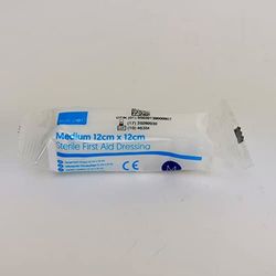 Blue Dot Sterile First Aid Dressing, 12 cm x 12 cm Size