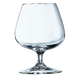 Arcoroc Bicchiere da cognac in vetro della serie Degustation, senza graduazione, 410ml, Senza indicatore di riempimento
