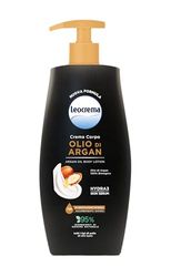 Leocrema Krem do ciała z 100% organicznym olejem arganowym i Hydra 3 Skin Serum, nawilżanie przez 72 godziny, szybkie wchłanianie, 500 ml