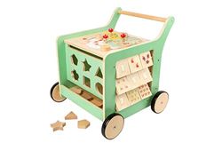 Small Foot 10947 Baby Walker Move it, gemaakt van 100% FSC-gecertificeerd hout, motoractiviteit speelgoed en wandel-leermiddel, meerkleurig