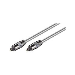 Goobay 50568 Cavo a Fibra Ottica, Argento, 6mm Diametro, 1.5m Lunghezza del Cavo