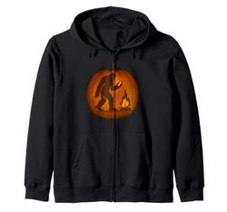 Bigfoot Smartphone Calabaza de Halloween Teléfono celular Sudadera con Capucha