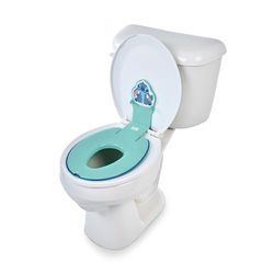 Disney Baby Stitch Reducteur Toilette Enfant Flip & Sit de Bright Starts, se fixe solidement aux toilettes, s'adapte à la plupart des toilettes, facile à nettoyer