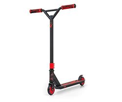 Milly Mally MMX Buster sparkcykel upp till 100 kg för barn från 6 år, nybörjare, vuxna stabil freestyle scooter med PU-hjul med diameter 100 mm, lager ABEC 7 röd