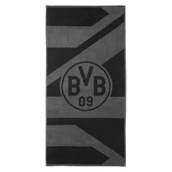 Borussia Dortmund BVB - Asciugamano grigio/nero, 50 x 100 cm