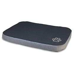 Arquivet Materassino nero e grigio con isola per cani - 105 x 70 x 9 cm - Dog Bed - Letto imbottito e comodo - Lavare - Letti per animali - Lettino per cani - Lettino per cani