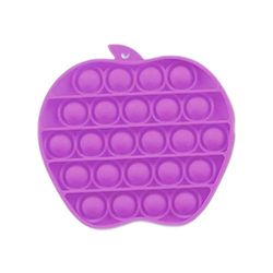 SHATCHI Geometric/Animal/Apple Shapes Push Bubble Pop up Sensory Silicon Extrusion Fidget Toy, Stress Anxiety Relief Autism Special Needs Squeeze Tools for Kids Adult, Purple