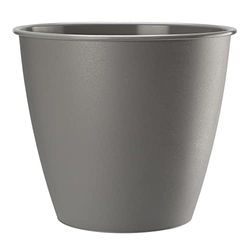Verdenia Azalia blomkruka lätt blomkruka balkongblomkruka dekorativ kruka för växter för inomhus- och utomhusbruk plastkruka rund många färger 15 cm 20550 grå
