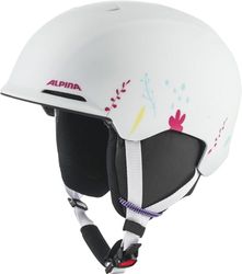 ALPINA Brix Jr Casque de Ski Jeunesse Unisexe, Blanc/Graphique Mat, 48-52