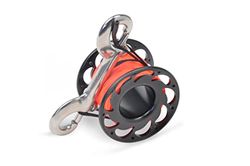 MINI REEL ALUMINIO ø59x42mm, sagola naranja plana 15m, F. ø25 mm