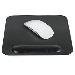 Londo Alfombrilla para Ratón de Cuero con Apoyo para Muñeca – Superficie Suave, Base Antideslizante, Estilo Duradero y Funcional para Oficina y Gaming
