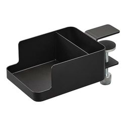YAMAZAKI 1639 TOWER Tableside Smartphone & Cup Holder, black, Steel, 9 x 16.5 x 8.2~11 cm