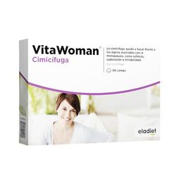 MENOPAUSIA CIMICIFUGA Vitawoman - Para los Sintomas de la Menopausia y Perimenopausia - Combate los Sofocos, Sudoración e Irritabilidad gracias a la Cimicifuga Racemosa | 60 comprimidos ELADIET