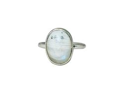 Anello Rainbow Moonstone, 925 Sterling Silver Ring, Anello fatto a mano, June Birthstone, Gioielli (17,5)