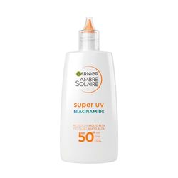 Garnier Fluido Viso Anti Imperfezioni, Uso Quotidiano, Protezione Solare Molto Alta SPF 50+, Effetto Invisibile, Con Niacinamide, Dermatologicamente Provato, Super UV, Ambre Solaire, 40 ml