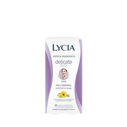 Lycia - Strisce Depilatorie Viso, Delicate Touch, Con Biossido di titanio ed estratto di calendula, Senza Profumo, Coloranti e Conservanti, 20 Strisce