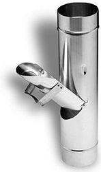 Regenbuisklep titaanzink in de maten 60, 76, 80, 87 en 100 mm (76 mm)