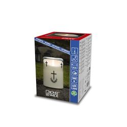 Konstsmide commemorativa a LED, con timer da 8 ore, 1 diodo a luce bianca calda, funzionamento a batteria, per esterni (IP44), 2 x D 1,5 V (non inclusi), Cross and Black Cross Motif
