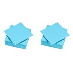 Le Nappage 50 Serviettes Tex Touch Cocktail 25x24cm Turquoise FSC, Ouate de Cellulose, 25cm x 24cm (Lot de 2)