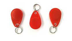 KEYFOB 50 tags sleutelhanger Mifare 1k 13,56 MHZ rood set van 50 stuks