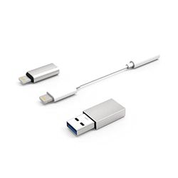 Cable USB CoolBox COO-CKIT-APPL Blanco