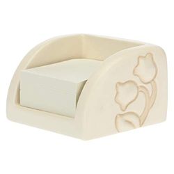 THUN - Porta foglietti Adesivi Elegance - Living, Orologi - Idea Regalo - Linea Elegance - Ceramica - 12,2x7,8x6,7 cm h