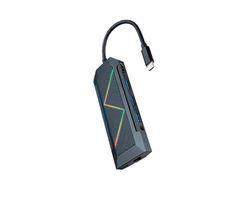Watio Wave Hub USB C avec 9 Ports USB 3.0, éclairage RVB, idéal pour Un Transfert de données Rapide et Une connectivité Polyvalente