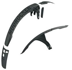 SKS GERMANY MUDROCKER Set parafango per mountain bike (accessori per bicicletta in plastica resistente agli urti, fissaggio innovativo, efficace paraspruzzi), nero