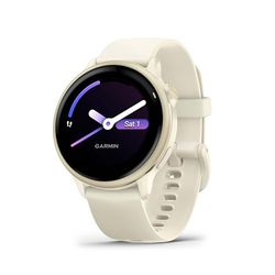 Garmin vívoactive 6 AMOLED Smartwatch 42mm, Bone/Lunar Gold