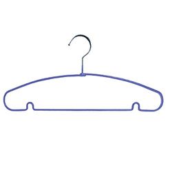 MSV - Lot de 10 Cintres en Acier Plastifié - Grande Solidité et Capacité de Charge, Côtés Courbés, Ne se Déforment Pas - Tous Types de Vêtements - Violet