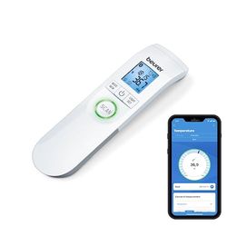 Beurer FT 95 Bluetooth, bezkontaktowy termometr kliniczny na podczerwień z innowacyjną aplikacją sieciową