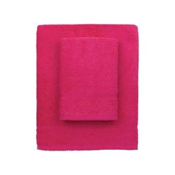 zer0bed, Asciugamani Bagno Fuxia, Set 2 Asciugamani Bagno, Asciugamano Viso, Asciugamano Bidet, Tinta Unita, Bianco, 100% cotone, Set 2 pezzi