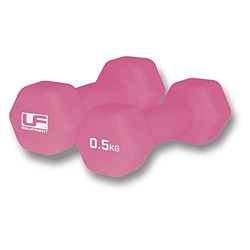 Urban Fitness neopren täckt hex hantlar fitness (par) rosa 2 x 0,5 kg