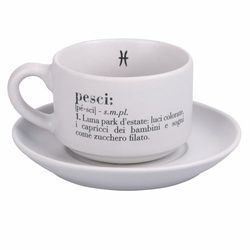 Villa d'Este Home Tivoli Filiżanka do kawy 90 ml ze spodkiem porcelanowym, Victionary Ryby