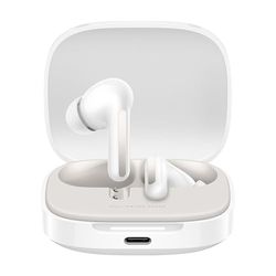 Xiaomi Redmi Buds 6, Bluetooth-hoofdtelefoon, dual-driver-design, actieve ruisonderdrukking, dubbele microfoon met geïntegreerde AI, lange batterijduur tot 42 uur, touch-bediening, wit