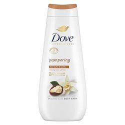 Dove Advanced Care Pampering Body Wash body cleanser with a shea butter and vanilla scent for instantly lotion-soft skin 400 ml