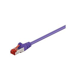 Goobay 93536 CAT 6 Patch Cable, S/FTP PiMF, Violet, 1m Length