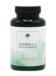 Vitamin C & Bioflavonoids Capsules | 750mg Vitamin C per Capsule | 120 Vegan Capsules | G&G Vitamins