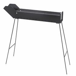 GALILEO Barbecue pieghevole per arrosticini a carbonella, struttura in ferro con rampa, 74x14x76 cm, BestBQ
