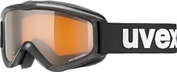 uvex speedy pro óculos de esqui infantis, com melhoria do contraste, campo visual ampliado anti-embaciamento, branco/lasergold, one size